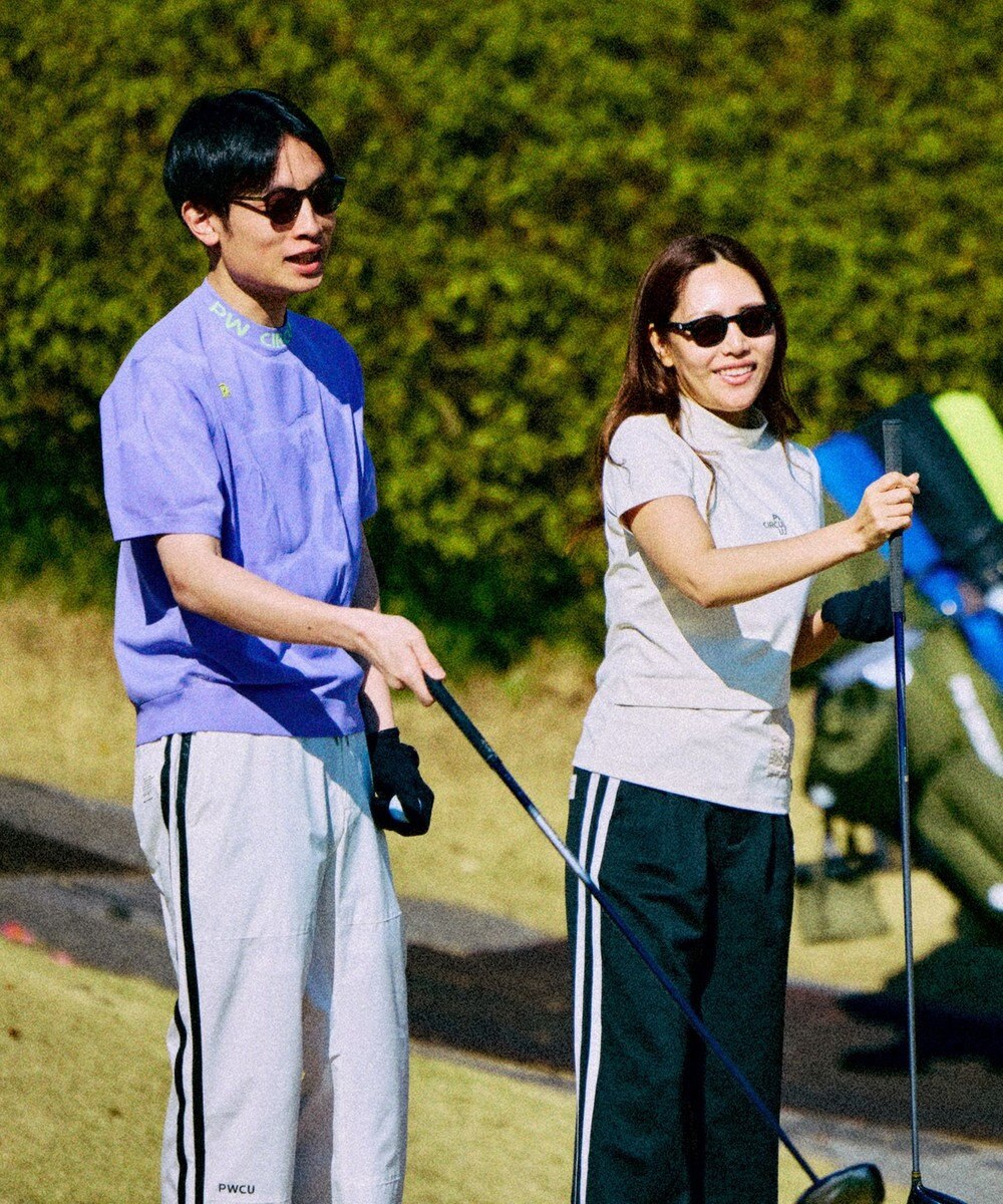 PW CIRCULUS 【撥水加工/ストレッチ】サイドストライプ ワイドパンツ ゴルフ 