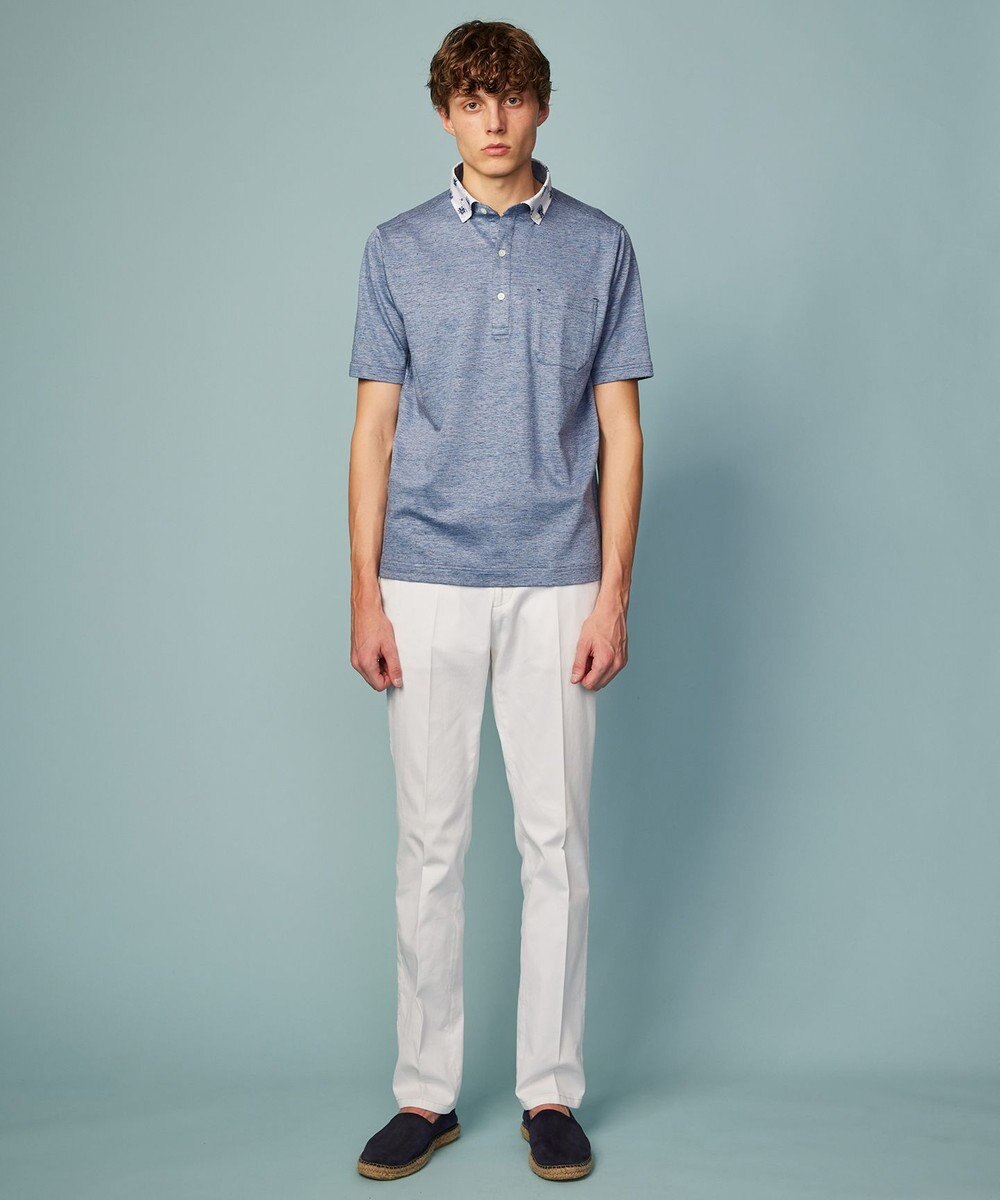 JOSEPH ABBOUD 【リネン素材/清涼感/吸水速乾】リネン天竺 ポロシャツ 