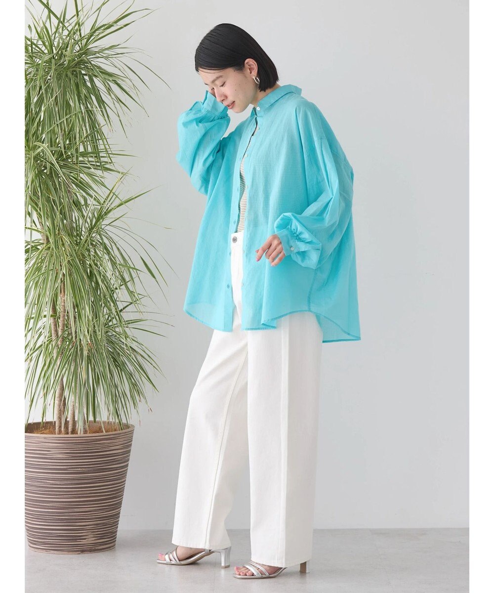 AMERICAN HOLIC 接触冷感＋速乾　強撚シアーボイルＢＩＧシャツ 