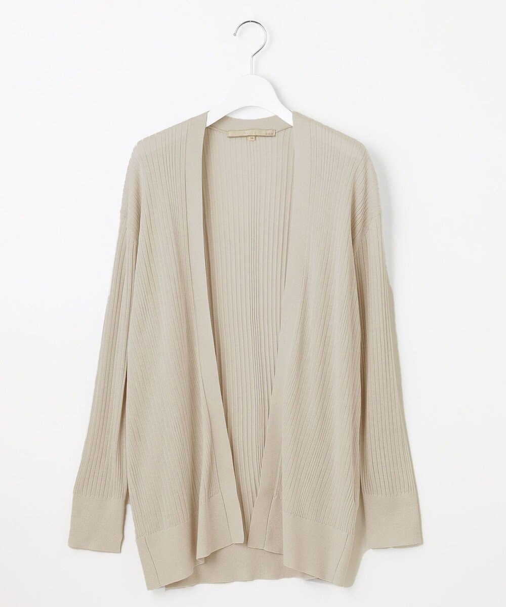 自由区 【洗える】ハイツイストコットンアセテート ニットカーディガン 
