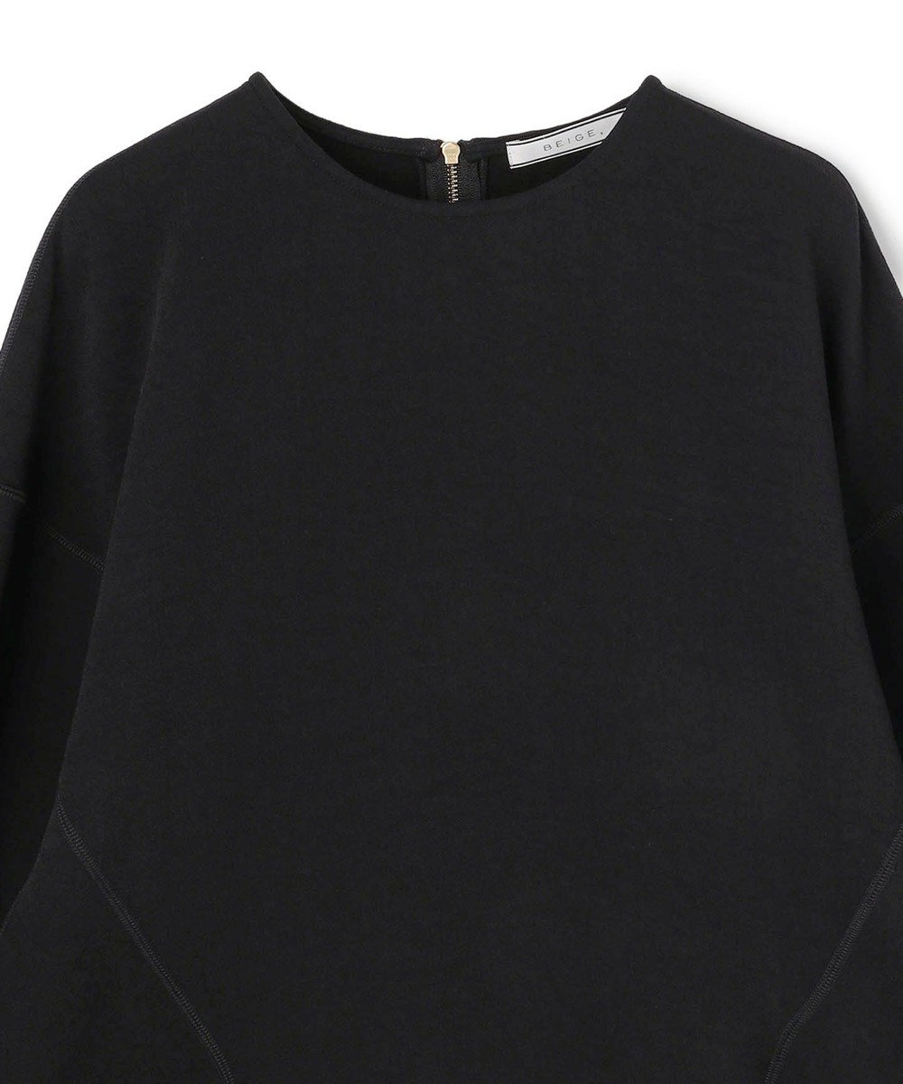 BEIGE， BROOM / スウェット風ライトフォルムプルオーバー 