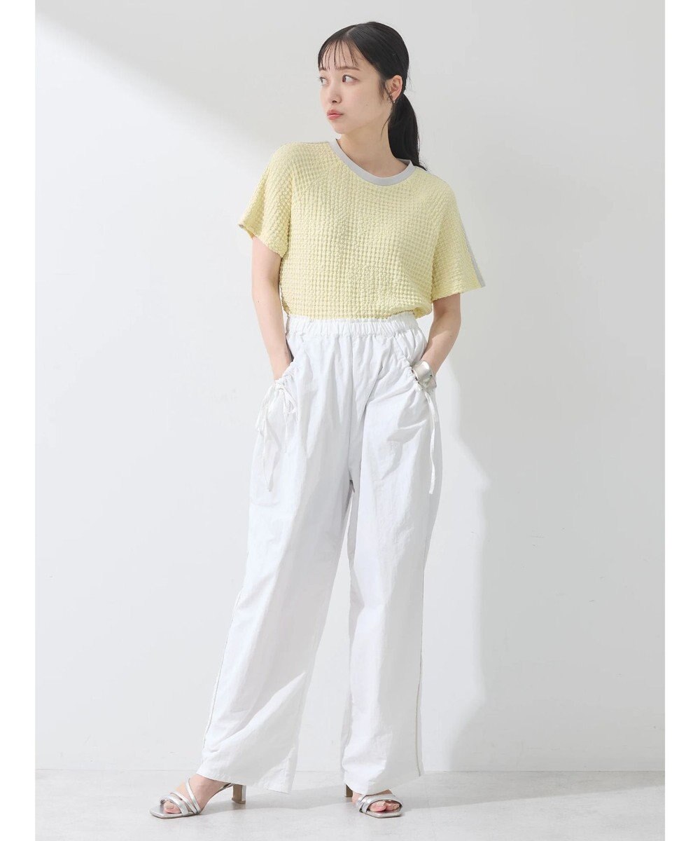 earth music&ecology サイドリボンラインパンツ（Ｏｆｆ　Ｗｈｉｔｅ） 