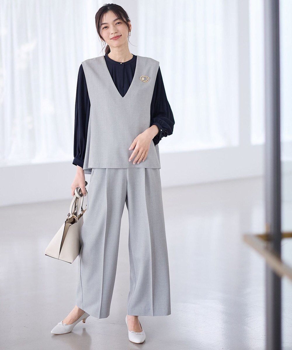 ANY 【2SET】ハンサムジレ×ワイドパンツセット 