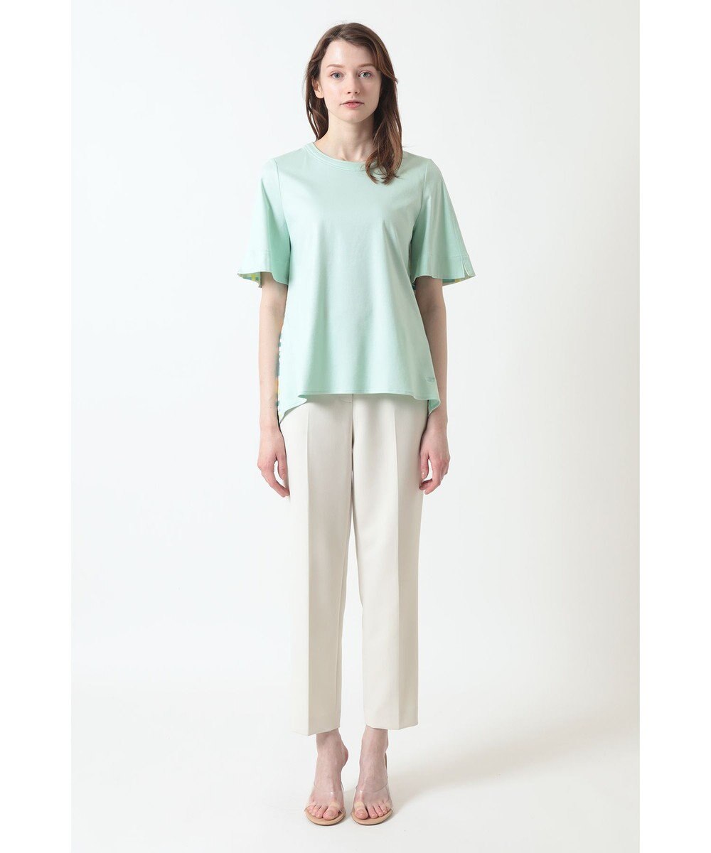 DAKS チェック切替 デザインブラウス 