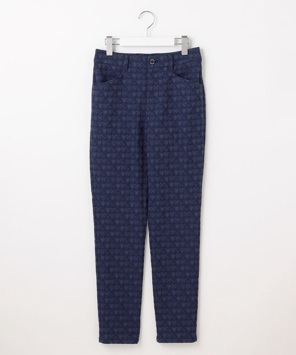 23区GOLF 【WOMEN】エンブレム柄ジャガードスキニーパンツ 