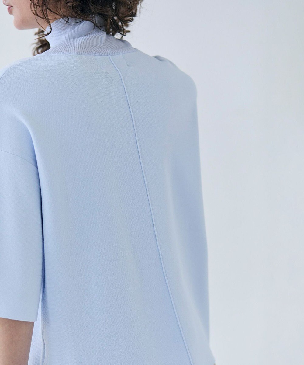 BEIGE， 【洗える】LAURA / 半袖タートルニットトップス 