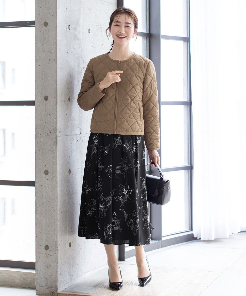 Tiaclasse L コンパクトなシルエットのキルティングショートコート 