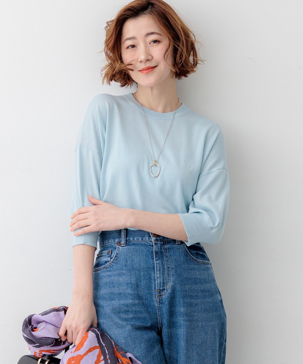 23区 S 【先行予約/見上愛さん着用】キュプラコットン プルオーバー ニット 