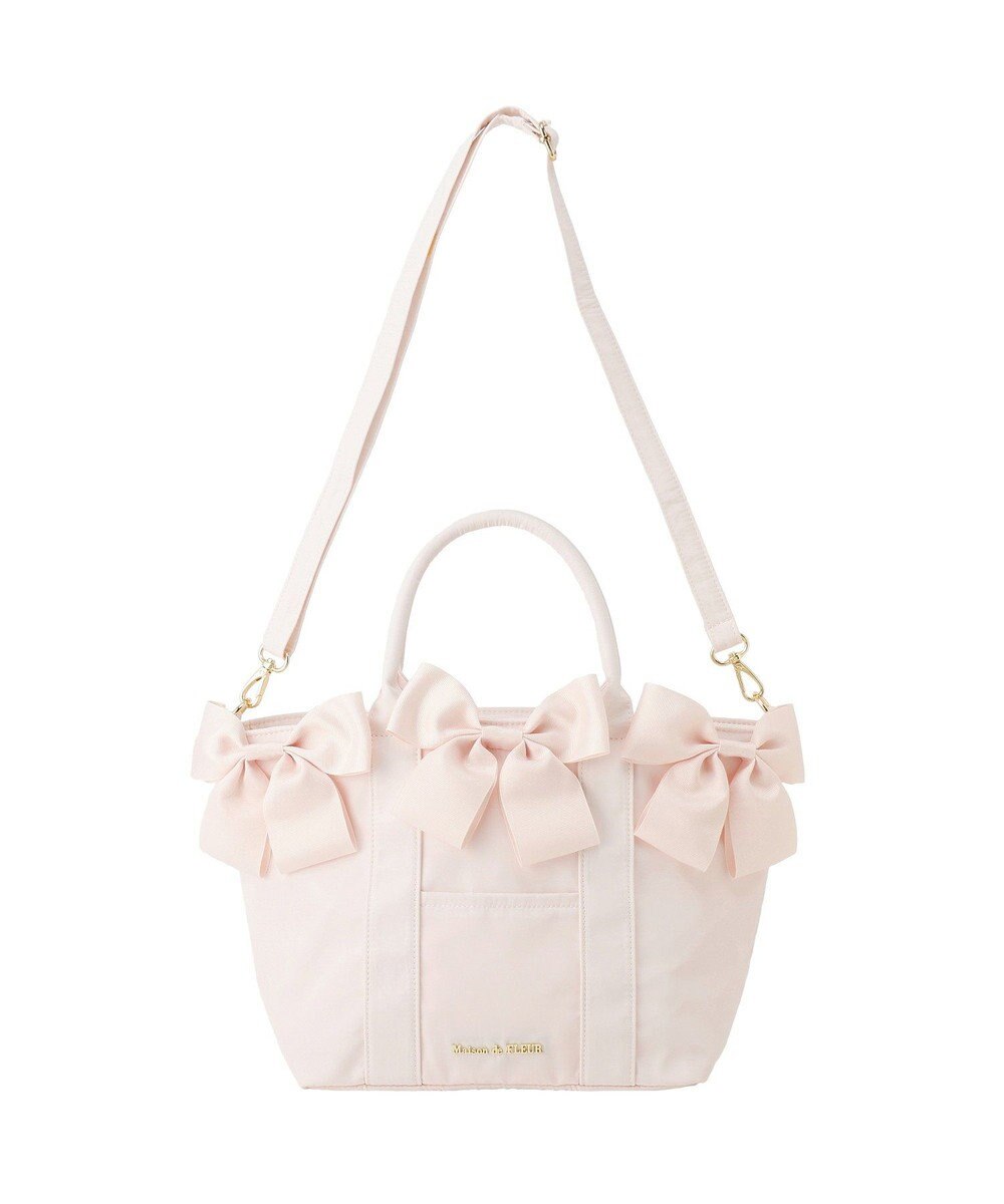 Maison de FLEUR ボリュームリボン2Wayトートバッグ 
