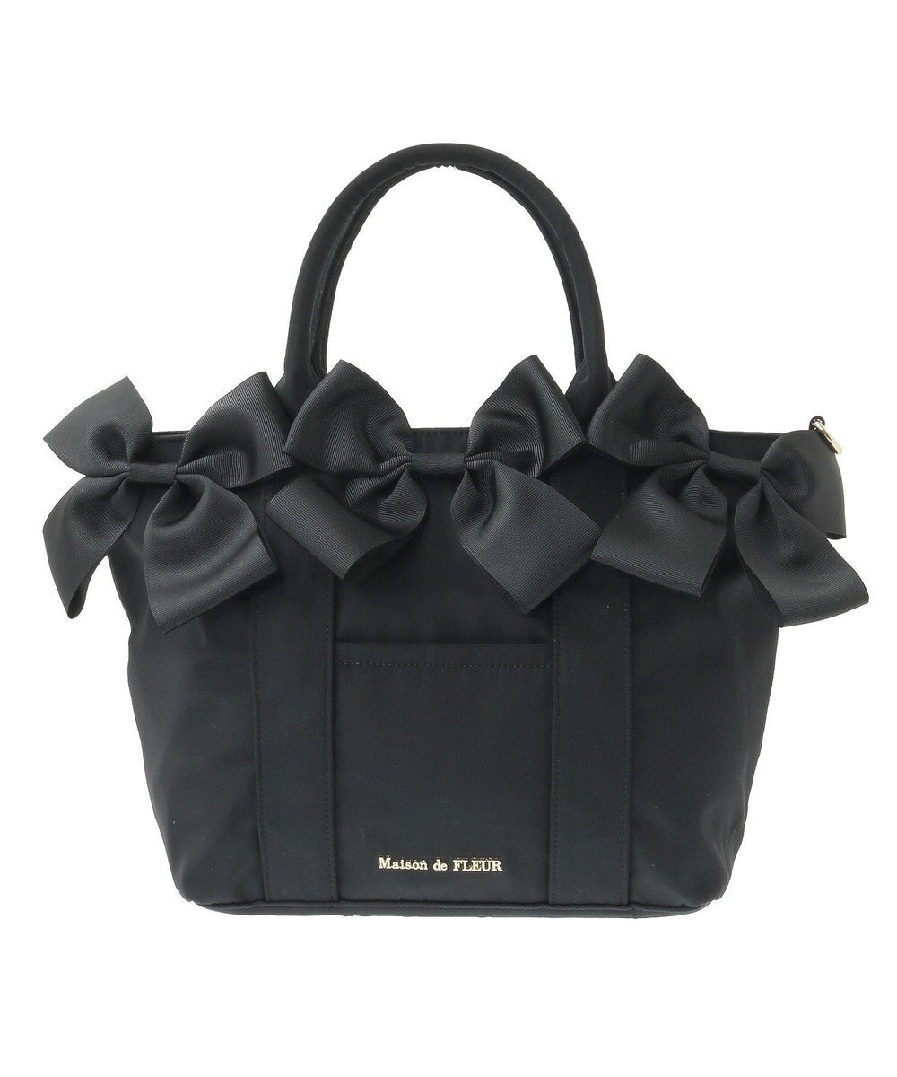 Maison de FLEUR ボリュームリボン2Wayトートバッグ 