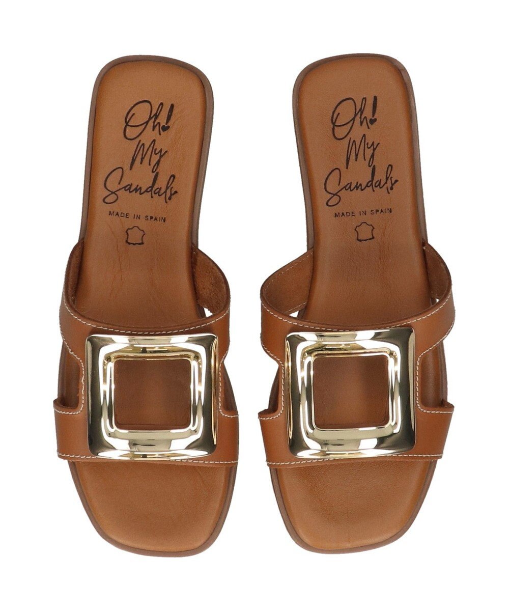 INTER-CHAUSSURES 【Oh my Sandals】メタルバックルフラットサンダル 