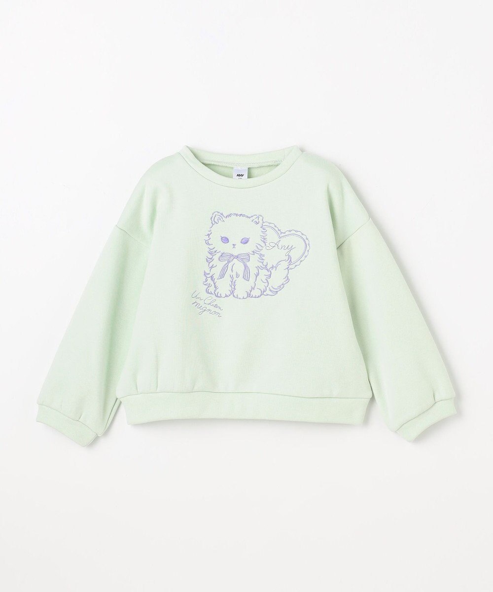 ANY KIDS アニマル刺繍 裏シャギー トレーナー 