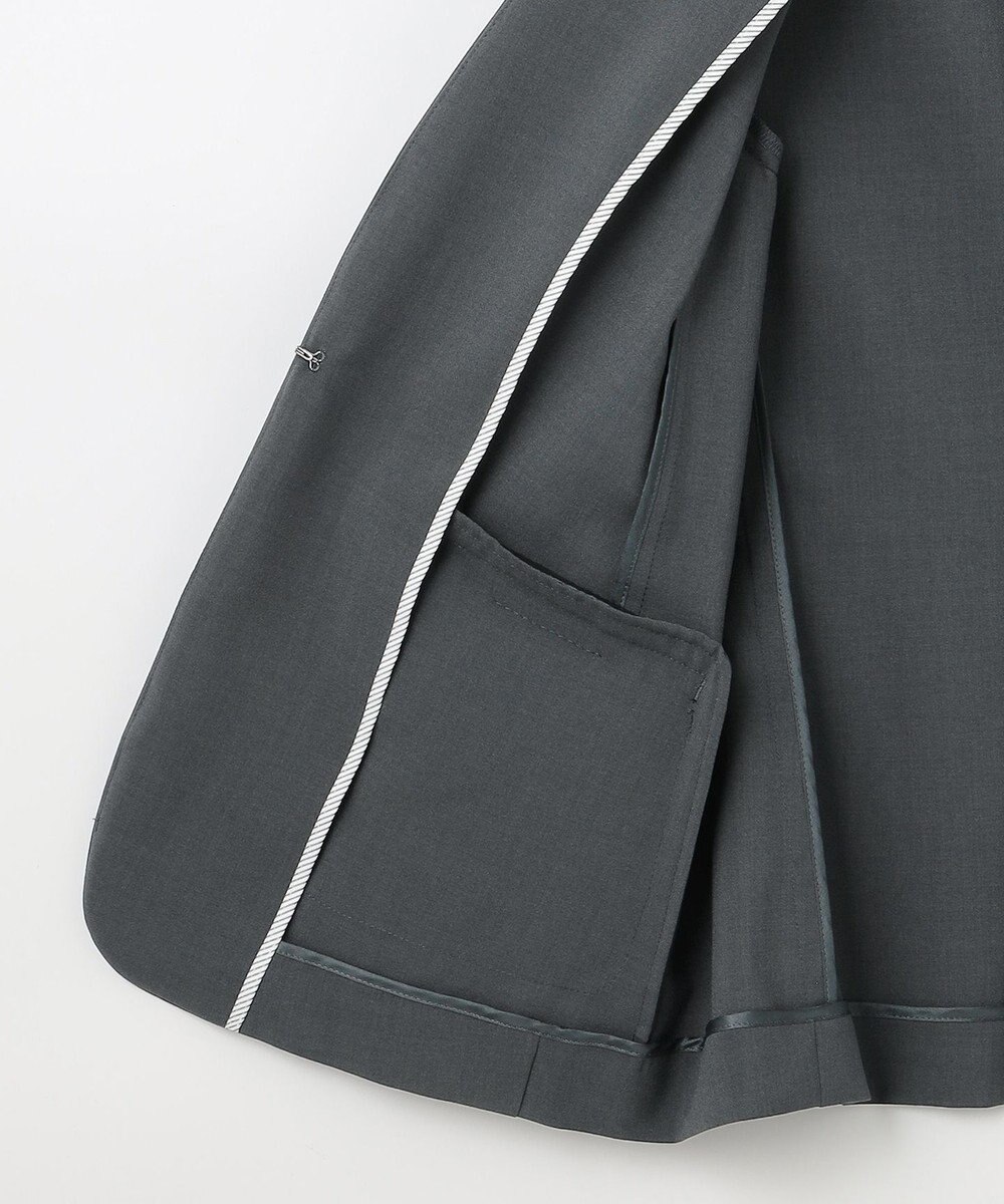 J.PRESS LADIES L 【セットアップ対応・洗える】DRYウーステッド ノーカラー ジャケット 