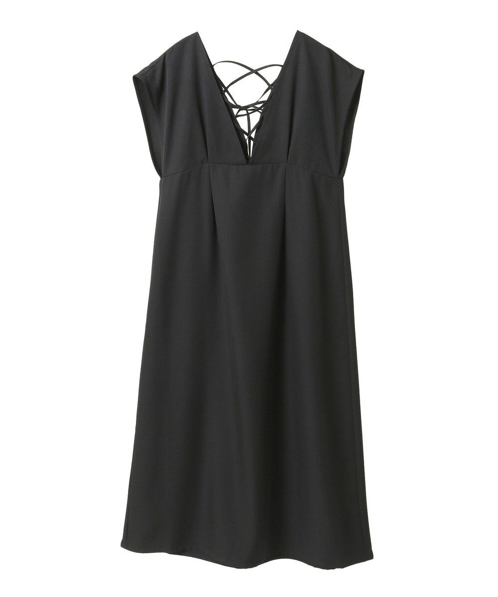 Green Parks フレンチスリーブレースアップジャンスカ 