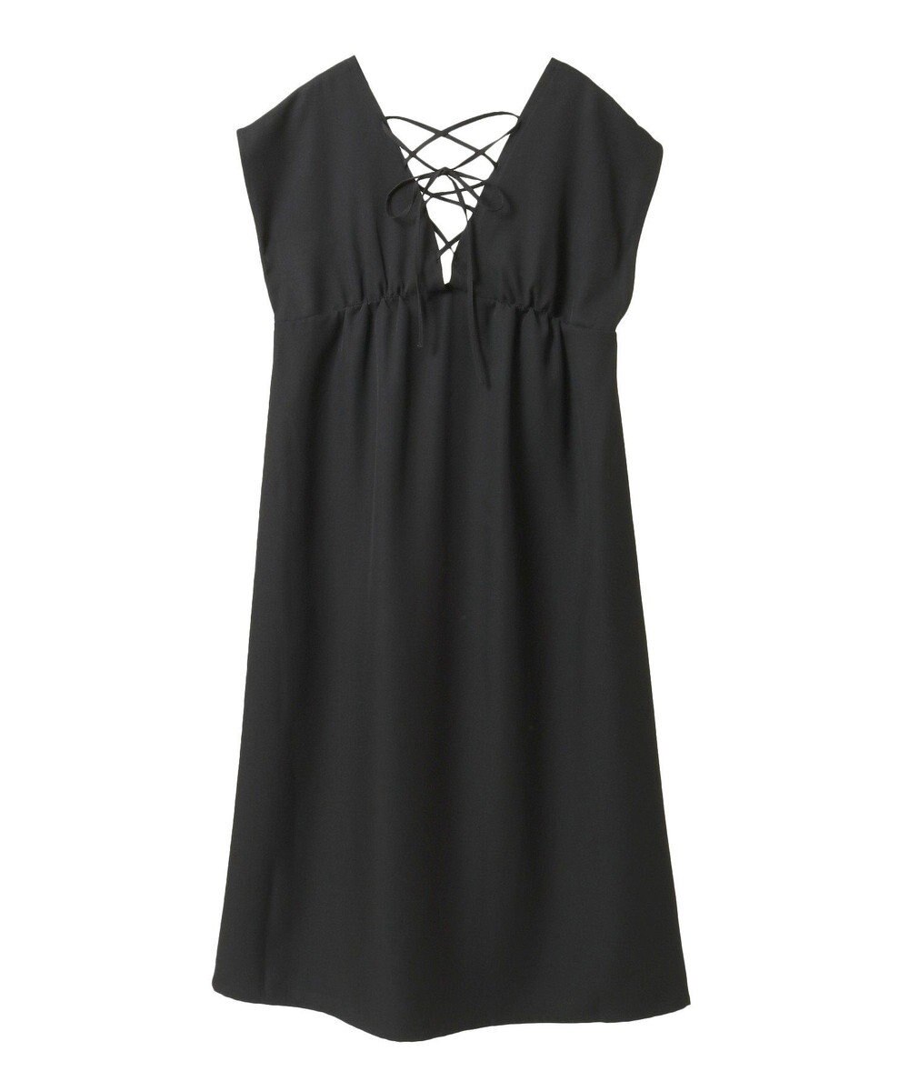 Green Parks フレンチスリーブレースアップジャンスカ 