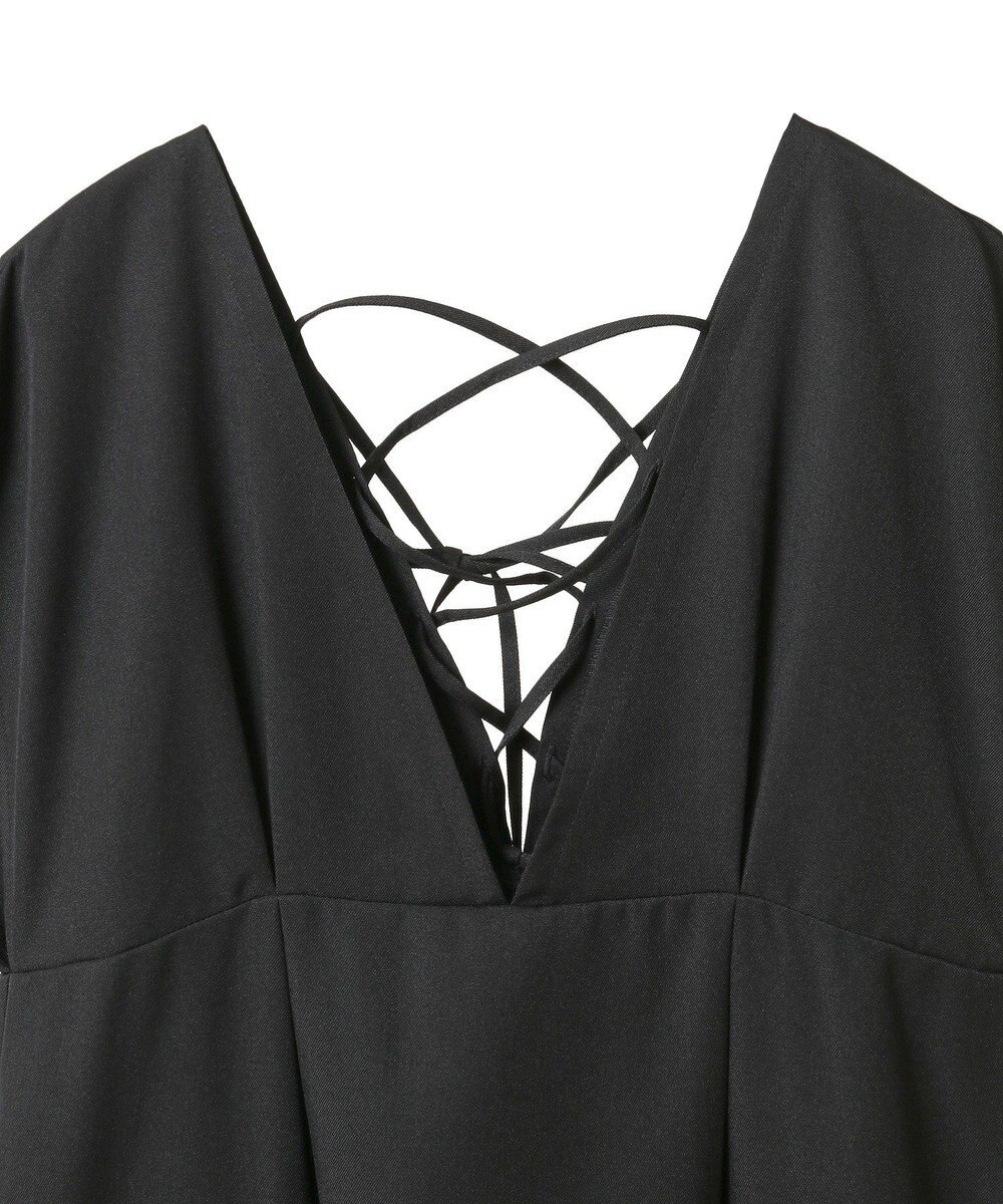 Green Parks フレンチスリーブレースアップジャンスカ 