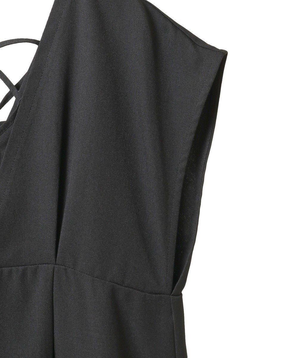 Green Parks フレンチスリーブレースアップジャンスカ 