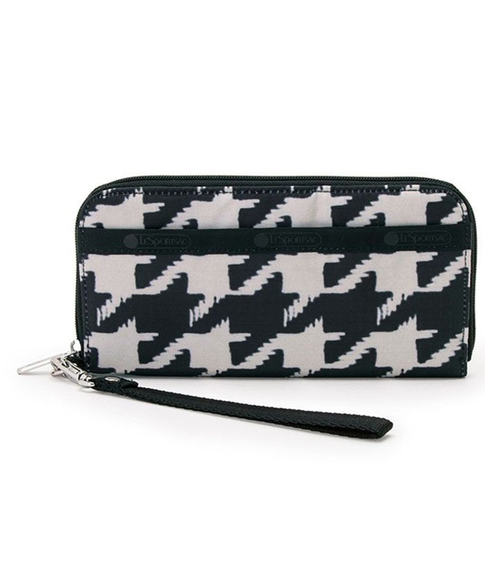 LeSportsac TECH WALLET WRISTLET/ブラック/ベージュハウンズトゥース ブラック/ベージュハウンズトゥース