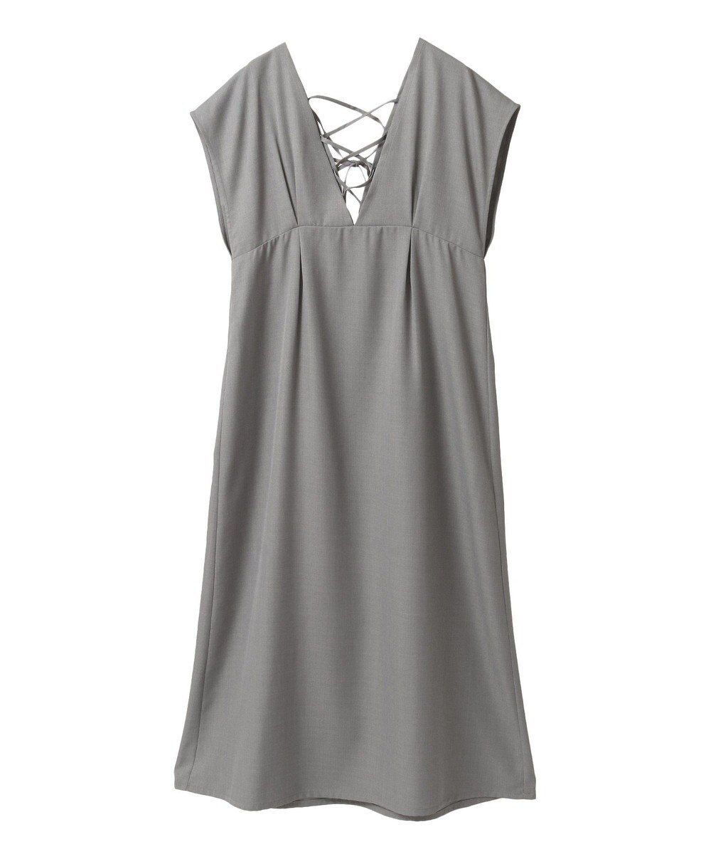 Green Parks フレンチスリーブレースアップジャンスカ 