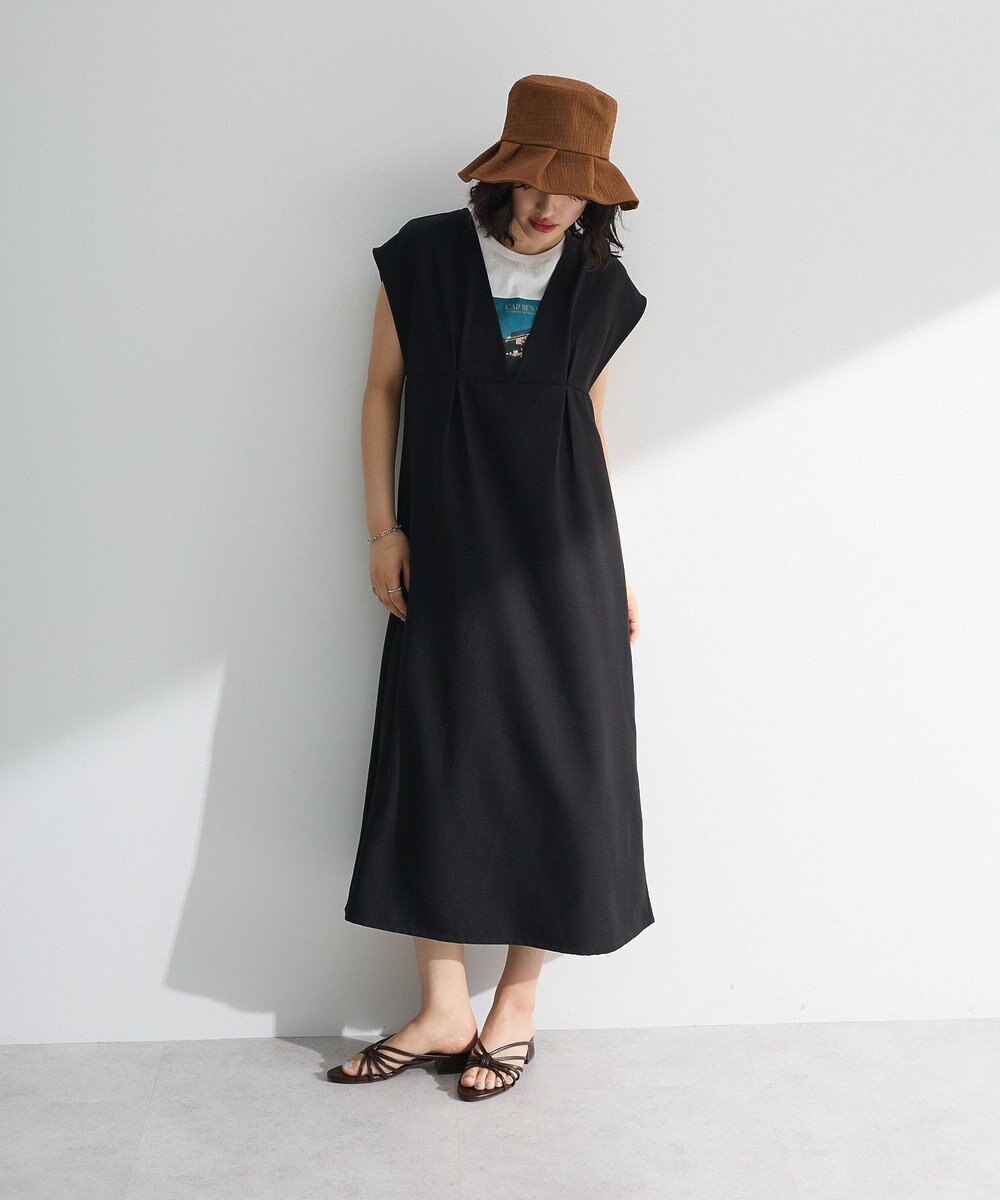 Green Parks フレンチスリーブレースアップジャンスカ 