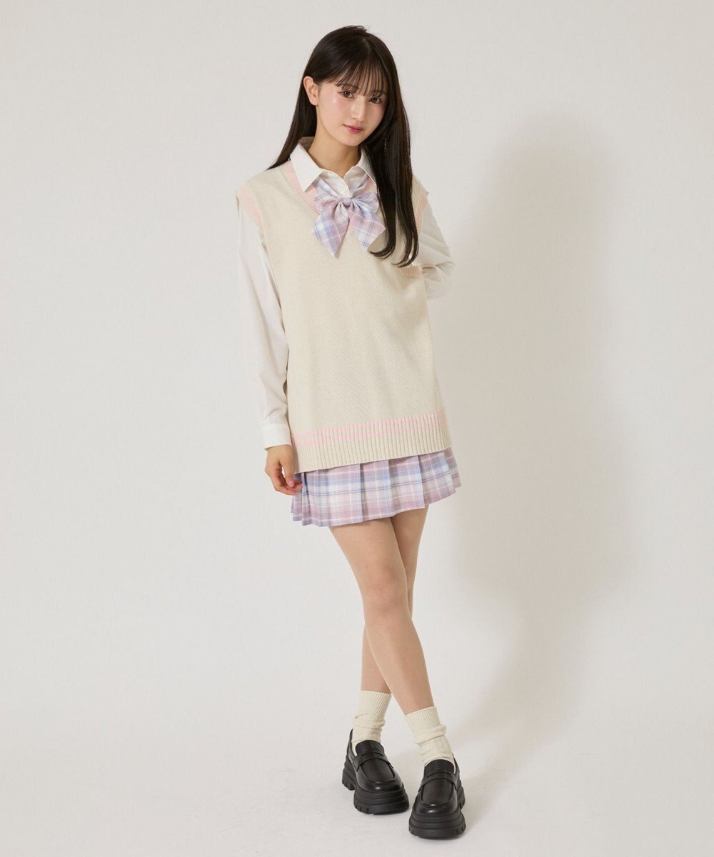 WEGO 【SCHOOLITEM】ラインスクールニットベスト 