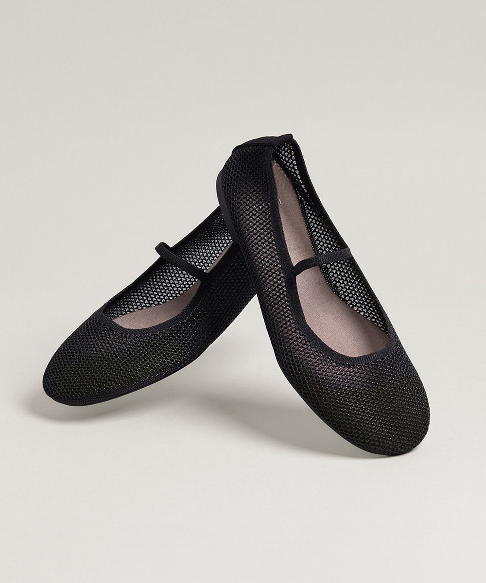 steppi 【一部店舗限定 / 片足わずか80g】シースルー ラウンド フラットパンプス 