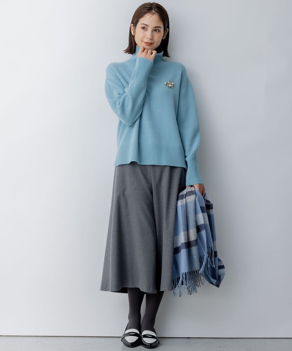 組曲 T/Rツイルストレッチ フレアパンツ 