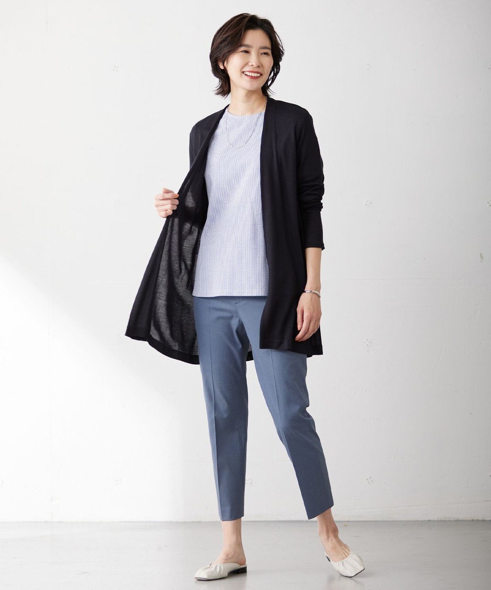 J.PRESS LADIES L 【WEB限定カラーあり・セットアップ対応・洗える・撥水・防汚】コットンFITTYシャーク テーパード パンツ 
