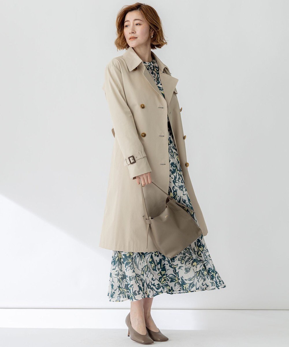 23区 【洗える】ニュアンスフラワー プリント ブラウス 