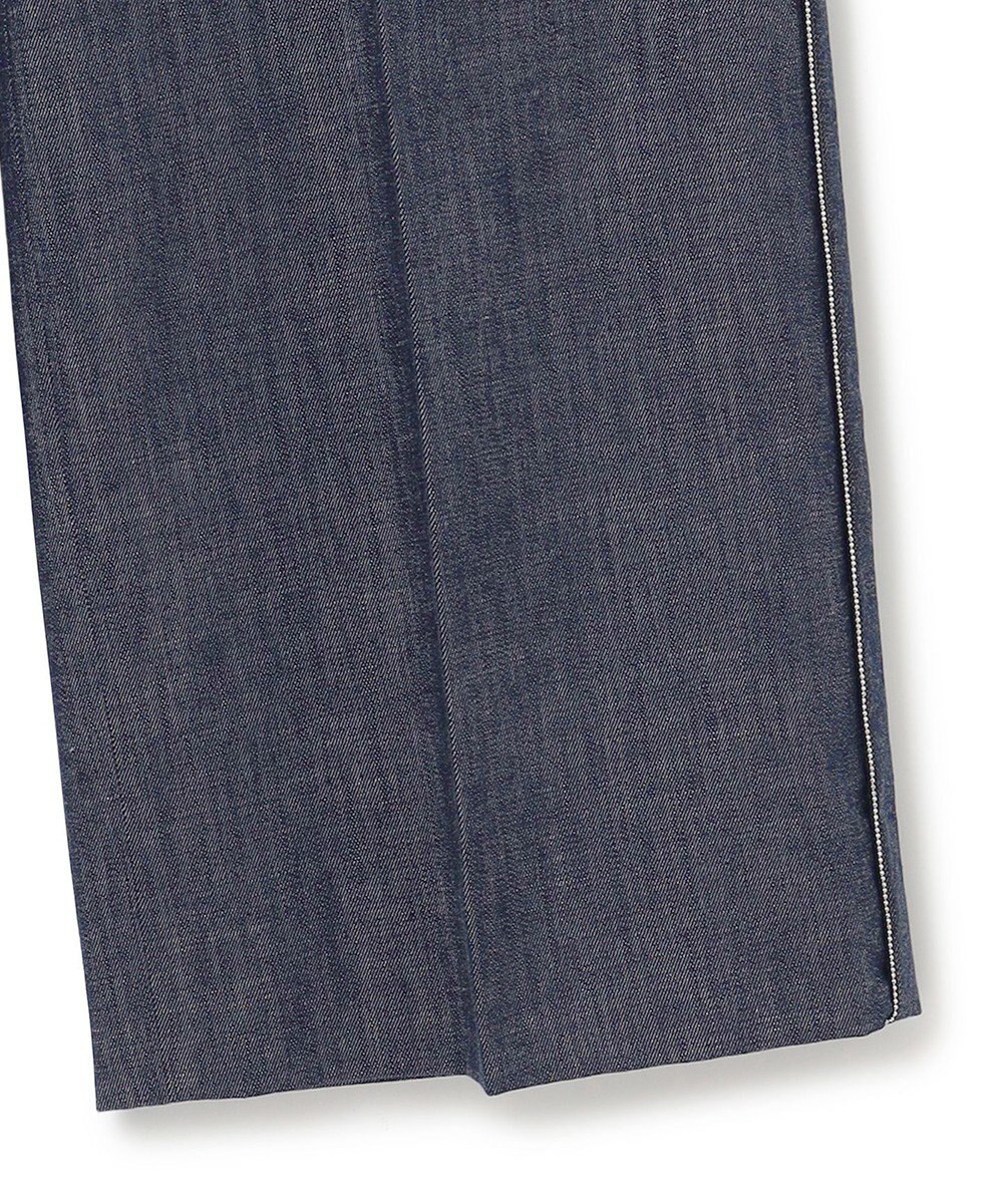 ICB 【洗える】 コットンリアクティブデニム ワイドストレートパンツ 