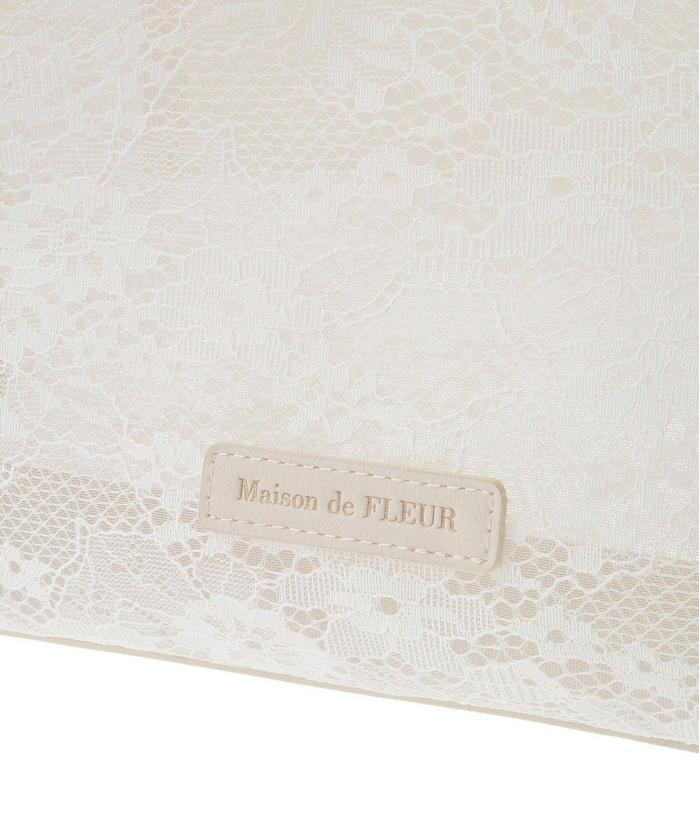 Maison de FLEUR メッシュレーススクエアトートバッグ 
