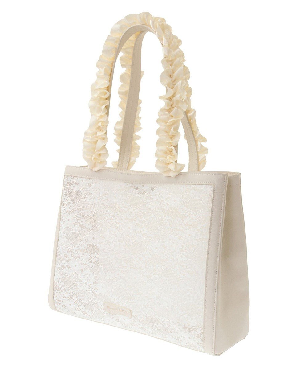 Maison de FLEUR メッシュレーススクエアトートバッグ 