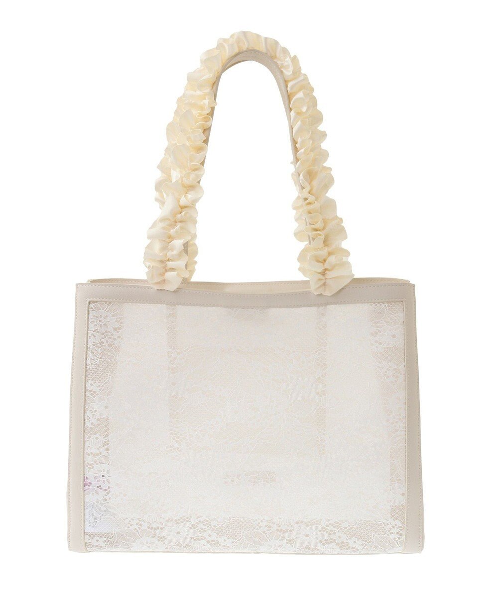 Maison de FLEUR メッシュレーススクエアトートバッグ 