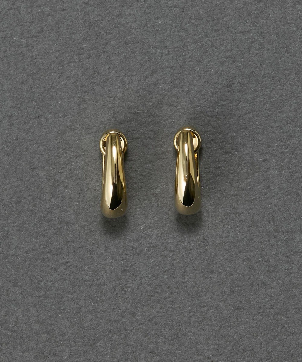 Phoebe 〈金属アレルギー対応〉スキニードロップフープワンタッチピアス　ゴールド/ニッケルフリー 