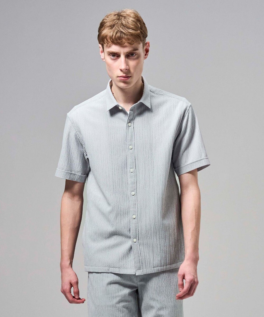 JOSEPH HOMME 【新型】トリコサッカーストレッチ　 レギュラーカラー半袖シャツ 