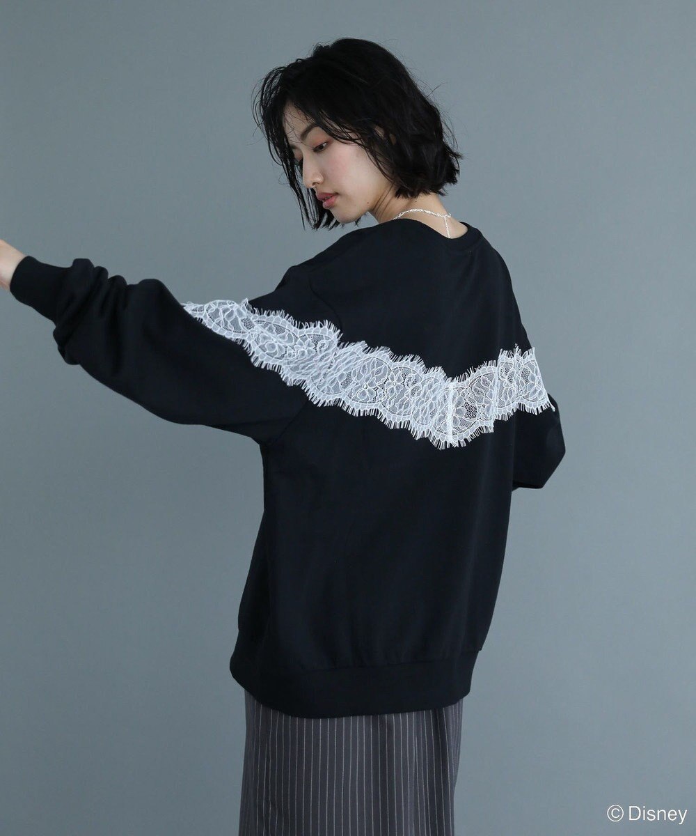 Green Parks VILLAINS/レースドッキングプリントスウェット 