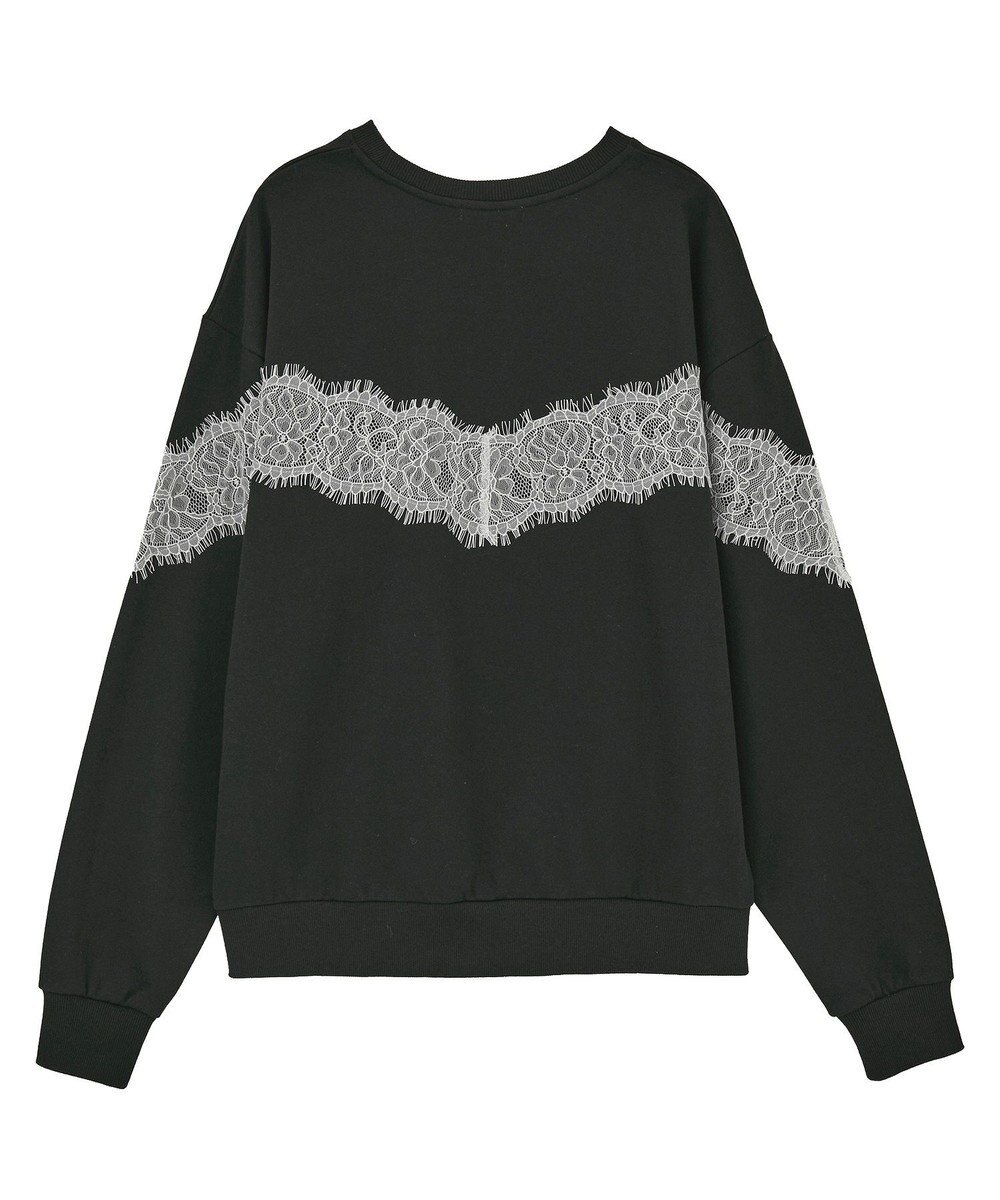 Green Parks VILLAINS/レースドッキングプリントスウェット 