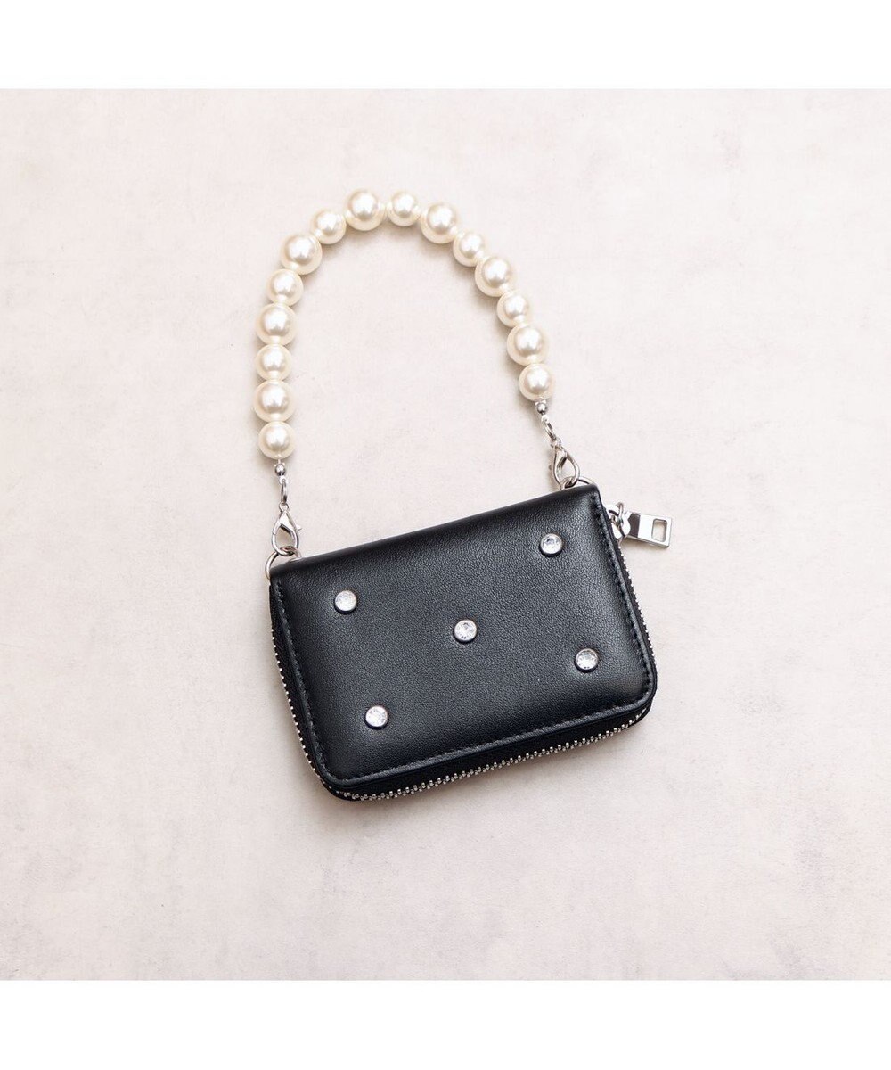 UNBILLION VERYコラボ ペルケ perche / 牛革パールハンドルジャバラウォレット 