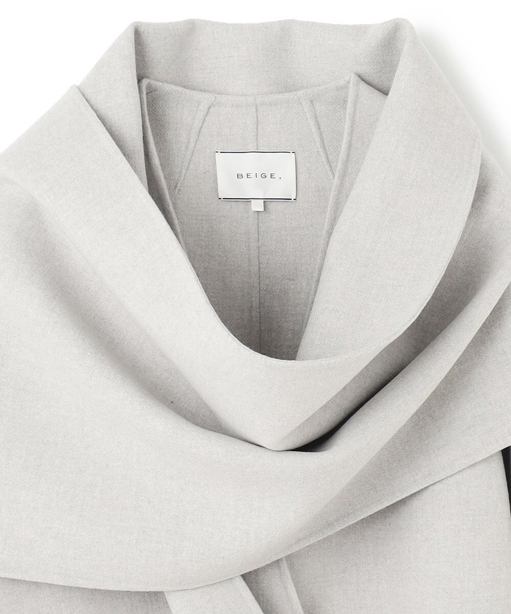 BEIGE， 【Oggi 2月号掲載】GRASSE / ストール付きリバーロングコート 