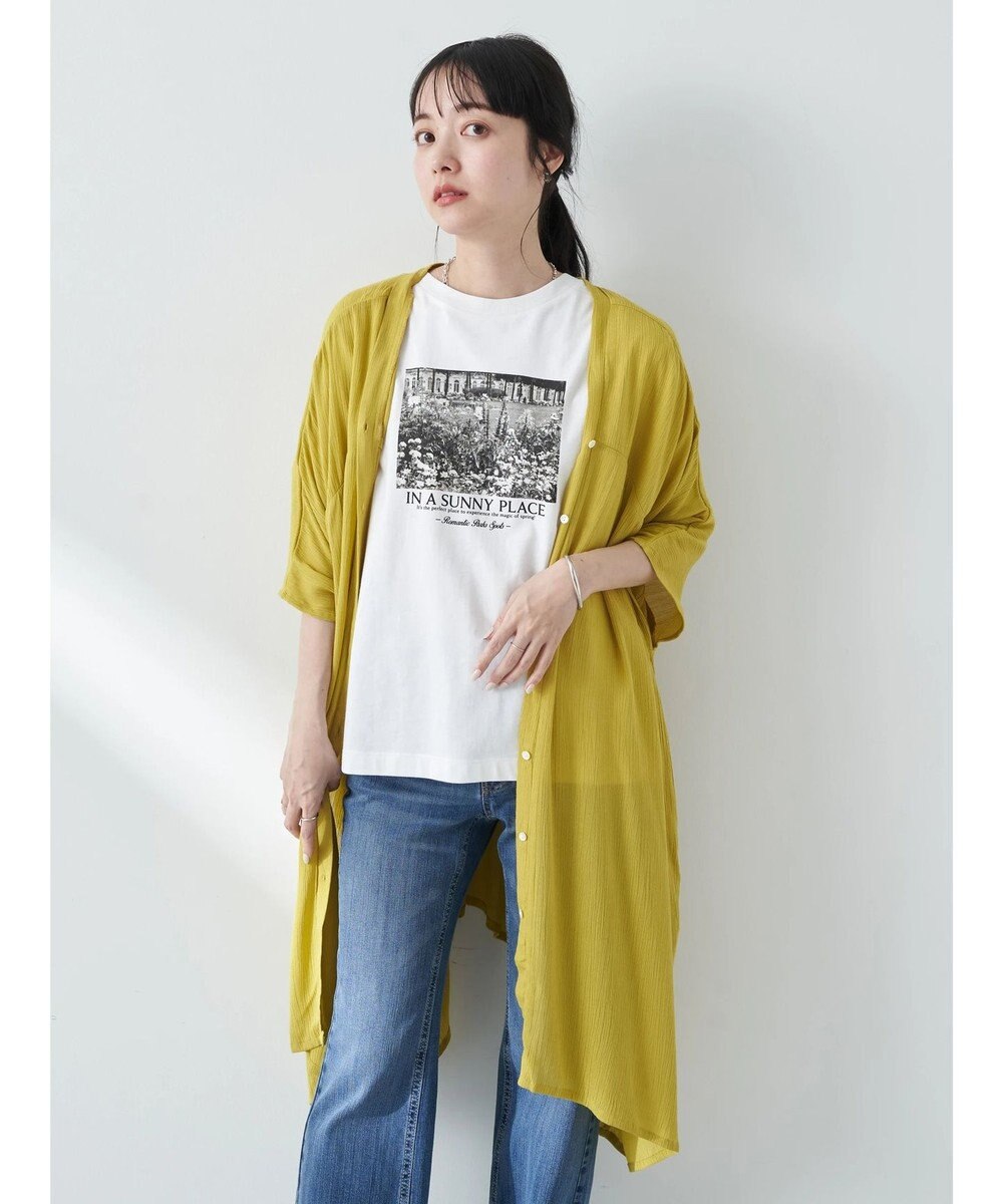 earth music&ecology レーヨンビッグシャツチュニック 