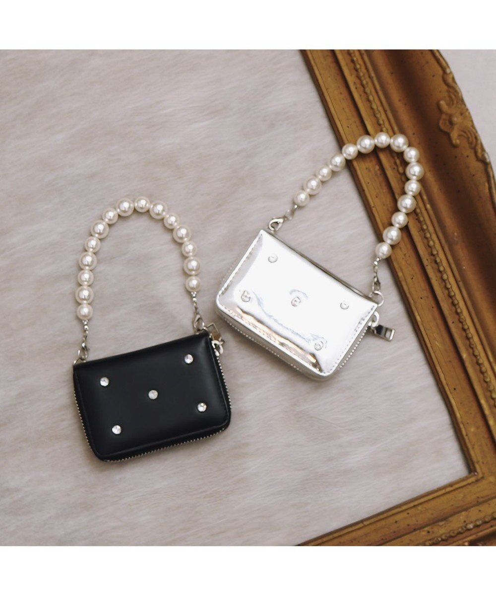 UNBILLION VERYコラボ ペルケ perche / 牛革パールハンドルジャバラウォレット 