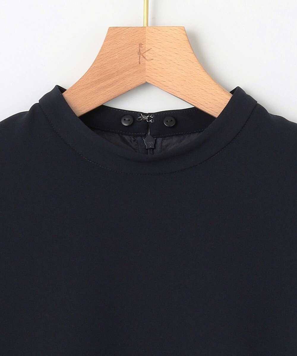 組曲 L 【KUMIKYOKU NAVY】コンフォータブルドレープ レース襟ワンピース 