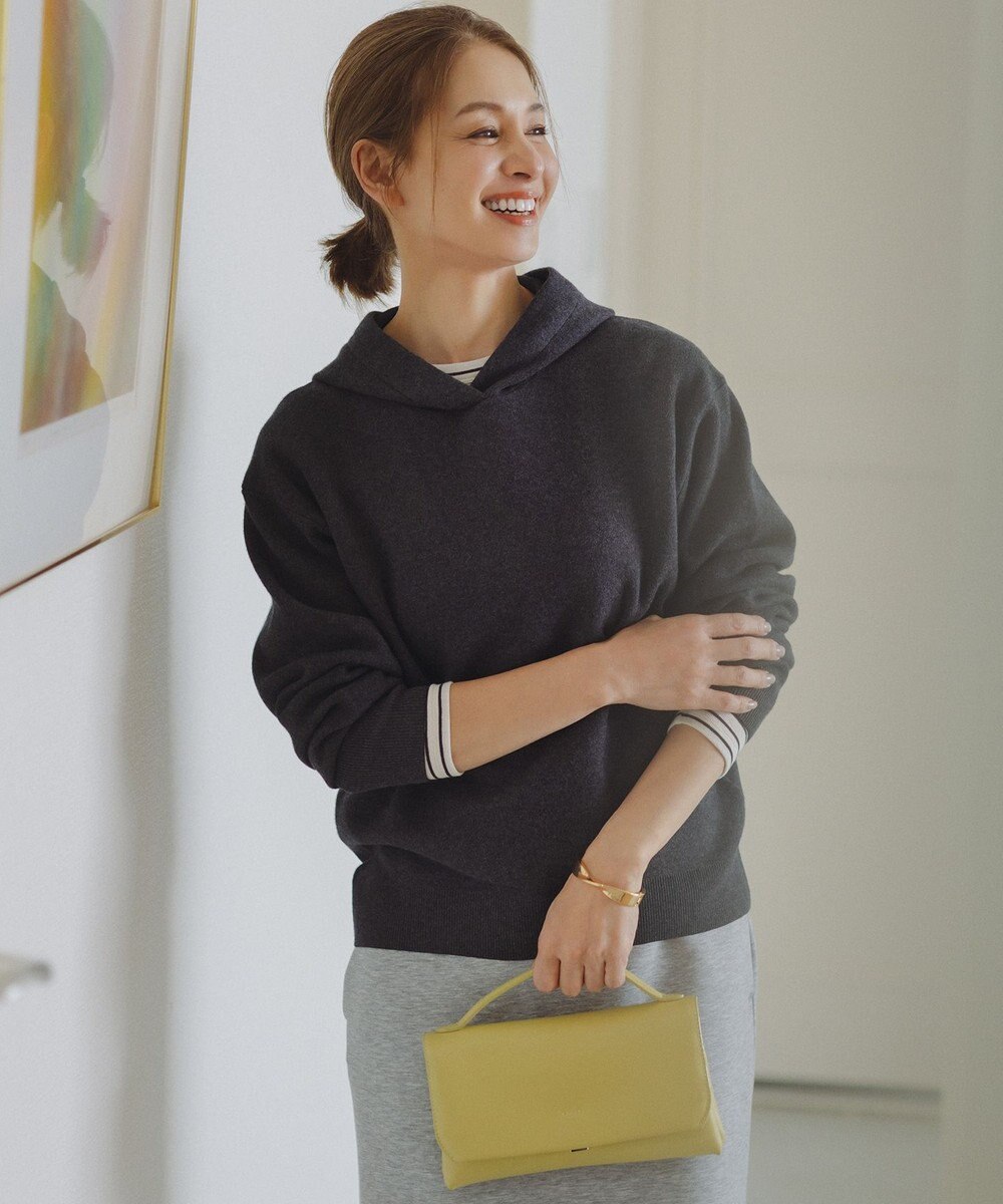 UNFILO コットンカシミヤニット フーディ 