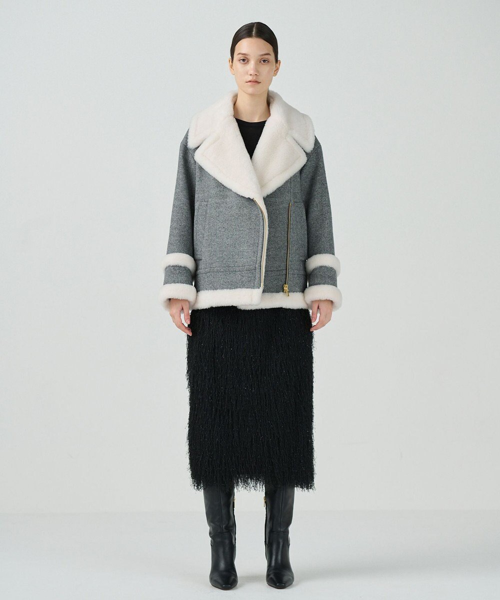 GRACE CONTINENTAL フリンジタイトスカート 