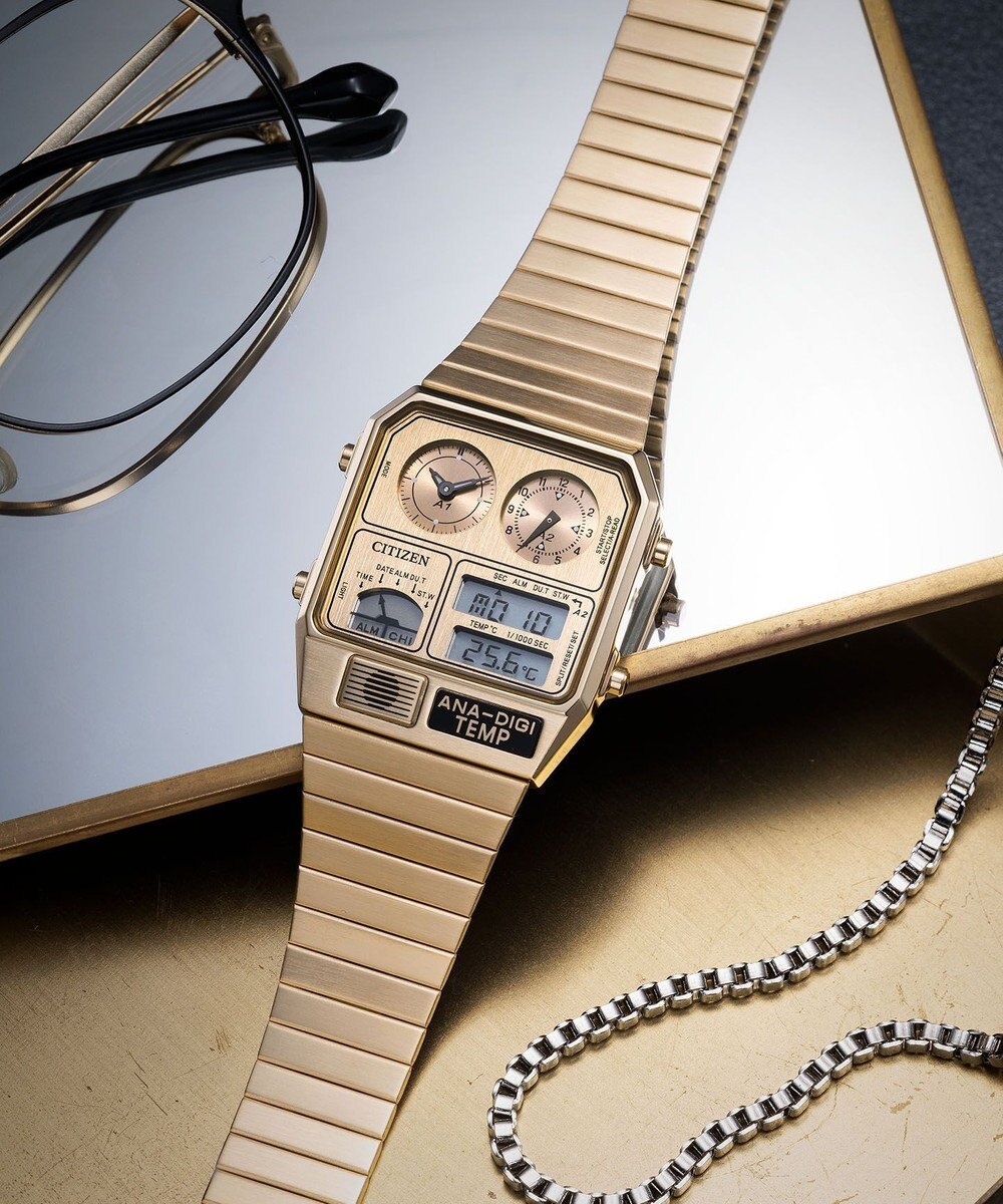 CITIZEN 【レトロなアナデジ限定モデル】Metallic ANA-DIGI TEMP（メタリック アナデジテンプ）JG2101-51H 