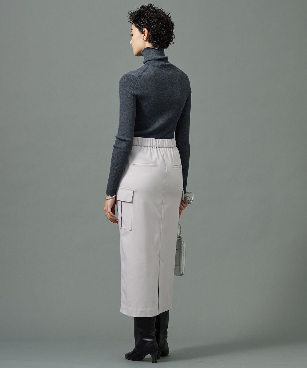 ICB L 【洗える】ウォームサテン カーゴスカート 