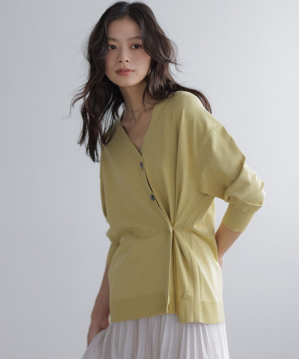 組曲 【加藤ローサさん着用 / 2WAY】スムースストレッチカシュクール カーディガン 