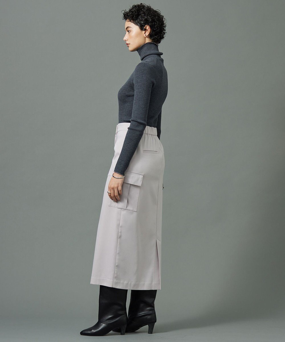 ICB L 【洗える】ウォームサテン カーゴスカート 