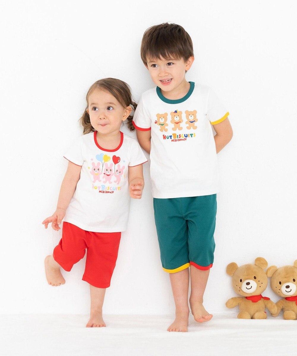 MIKI HOUSE HOT BISCUITS 【80-120cm】 キャビット ルームウェア 上下セット 