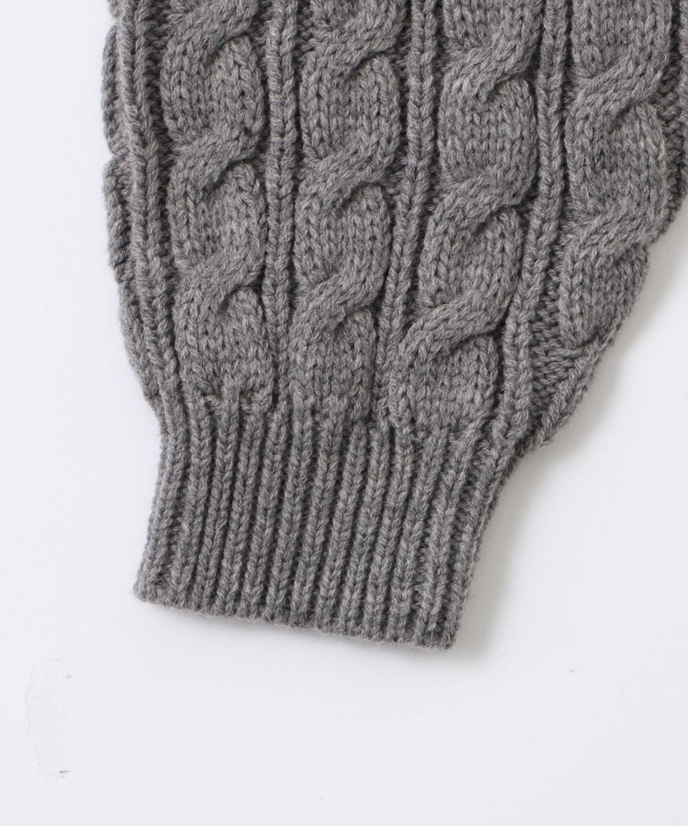 WEGO フェイクファー付きケーブルニットパーカー 